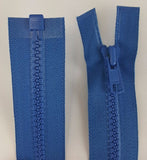 (Rocket Blue) Nylon Jacket Zippers, One Way, Molded Teeth 24"