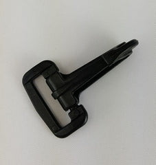 Snap Hook 1", Black Plastic