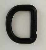 D-Ring, Black Plastic, 1"