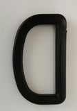 D-Ring, Black Plastic, 2"