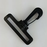Swivel Snap Hook, 2", Black Plastic