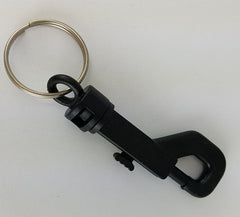 Rotating Swivel Hook, Black Plastic - (PL202)