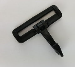 Snap Hook 2", Black Plastic