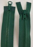 (Dark Green) Nylon Two Way Jacket Zipper, 48"