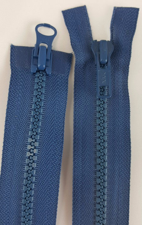 (Sea Blue) Nylon Two Way Jacket Zipper, 36"