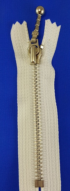 (White) Closed Bottom Decorative Zipper, Silver Teeth, 4''