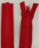 (Red) Reversible Nylon Jacket Zippers , 18"