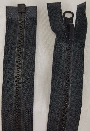 (Black) Reversible Nylon Jacket Zippers 18"