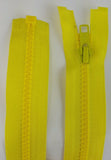 (Lemon) Nylon Jacket Zippers, One Way, Molded Teeth 18"