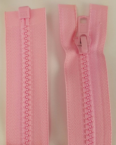 (Pink) Nylon Jacket Zippers, One Way, Molded Teeth 14"