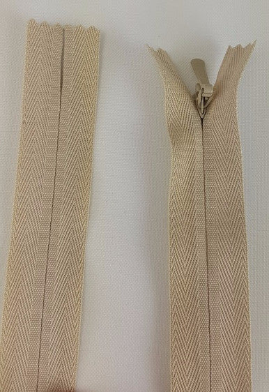 (Natural) Invisible Zippers, Closed Bottom, 22"