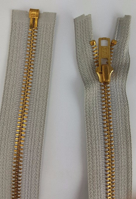 YKK 7 Antique Brass Separating Jacket Zipper Heavy Duty Metal