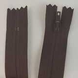 (Brown) Pants Zippers 9"