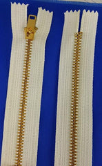 White Zipper Brass 60'' (each)