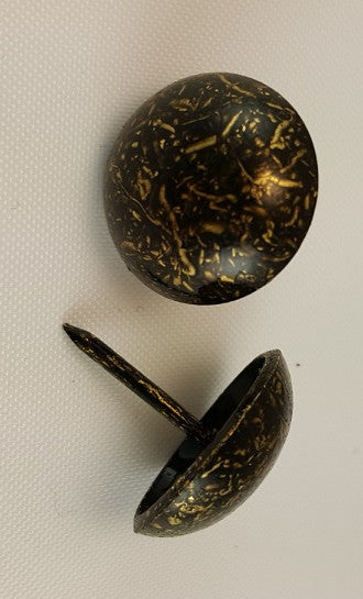 (Gold Spotted) Large Upholstery Nails, Round High Dome 13/16"  (100)