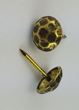 7/16" Decorative Oxford Hammered Tacks, Round (100)
