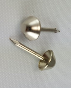(Nickel) Mini High Dome 9/32" Upholstery Nails, (100)