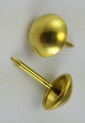 Smooth Brass 3/8" Decorative Upholstery Tacks, Round Smooth Head (1000)
